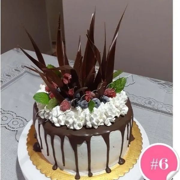 Torta diseño 6, Frambuesa y arándanos
