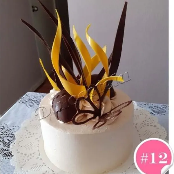 Torta diseño 12, Cintas de chocolate